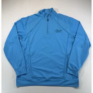 Cutter & Buck CB DryTec Quarter Zip Pullover Mens Large Blue Rose Creek Golf